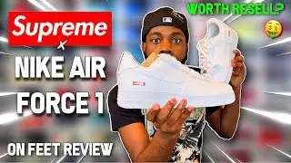 SUPREME x NIKE AIR FORCE 1 ON FEET REVIEW! WORTH RESELL?