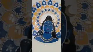 Adiyogi Shiva Lippan Work #lippanmirrorart #adiyogi #sadguru #adiyogishivastatue #lippanmirrorart