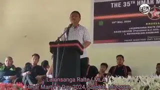 Lalrinsanga Ralte MLA - Hmar țawng hi Mizo țawng anih || Hmar Martyrs Day 2024, Saiphai, Mizoram