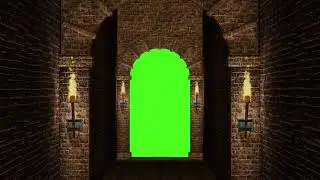 Green Screen Castle Hallway Castle Door No Copyright (Free To Use)