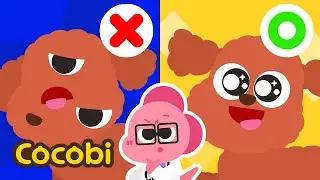 Animal Face Puzzle | Nursery Rhymes & Kids Songs | Cocobi