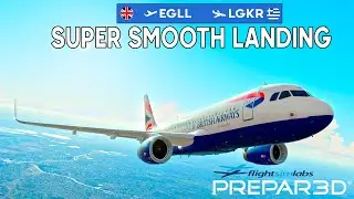 [P3D V5.3] Smooth landing with a scenic approach into Corfu | FSLabs A320SL