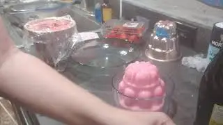Strawberries & Cream Jello Wiggles