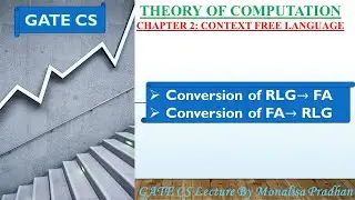 Ch-2.9:Conversion of Right Linear Grammar→Finite Automata  and Finite Automata→Right Linear Grammar