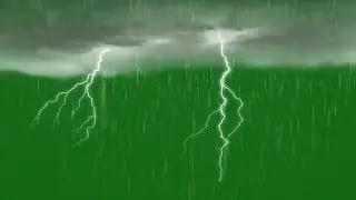 green screen rain with thunder aficts @green sreen& cartoon@