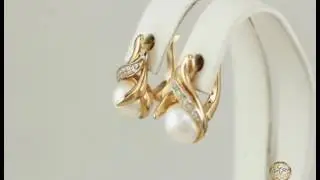 Золотые серьги с жемчугом