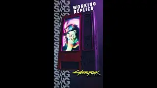 I built a secret friend into my miniature Cyberpunk 2077 vending machine!