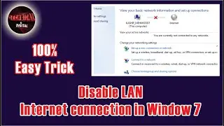 How to Disable/Enable LAN Connection in Window | #disabled  | #window7  | #internet | #enable | #fyp