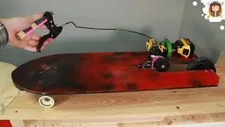 DIY Electric Skateboard With a Drill - 3D Printer - (GIANTARM D200)