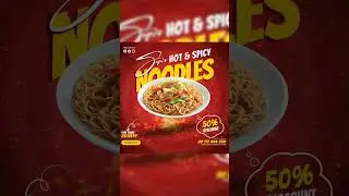 Food Promo Animation in After effects #noodlesrecipe #aftereffects #motiongraphics #psd