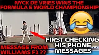 Nyck De Vries Runs Away To Check His Phone For F1 Seat Message After Winning The FE Championship!