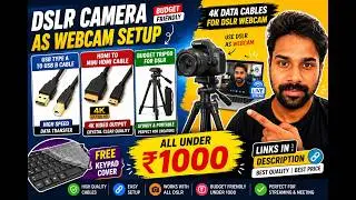 🔥 DSLR CAMERA AS WEBCAM SETUP UNDER ₹1000 😱 | 4K Capture Card + Mini HDMI  