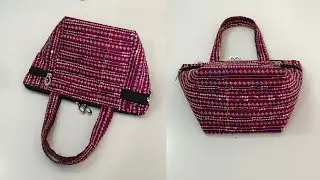 बनावो और सेल करो/ diy zipper handbag cutting and stitching at home/ bag bnane ka tarika / bag making