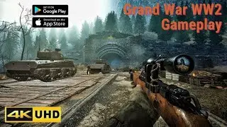 Grand war WW2 gameplay | best high graphics fighting war game for Android