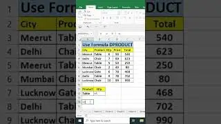 How to use Dproduct formula | Dproduct 