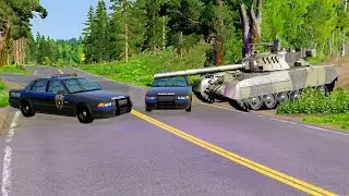 Cars vs Police Roadblock #5: BeamNG Drive - CHILL