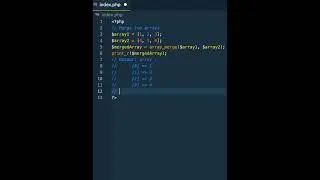 🔍 Explore PHP array_merge() Function! 🔎  #phpprogramming #codingtips  #shortstutorial