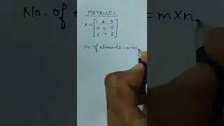 Number of elements in a matrix