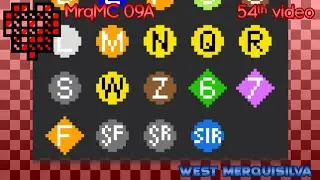 New York City Subway line logos but pixelated