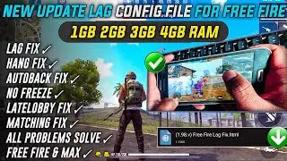 Free Fire Lag Fix Config For Low End Device's | Lag Fix Config For Free Fire