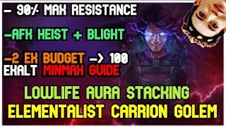 CARRION GOLEM AURA STACKING + LIFE ELEMENTALIST GUIDE - 90% MAX RESISTANCE - RUN THROUGH LASERS