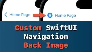 How to change navigation back button to image in SwiftUI