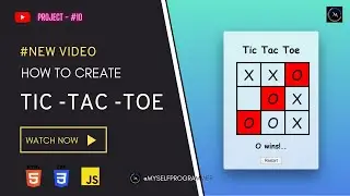 How to make tic tac toe game in javascript, HTML, CSS                     #javascript #html #css