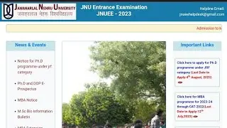 JNU PhD Admission for AY2023-24 under JRF category|| latest Update