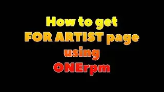 How to get Apple and Spotify for Artist using ONErpm