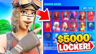 My STACKED $5,000 Fortnite LOCKER TOUR! (RARE!)