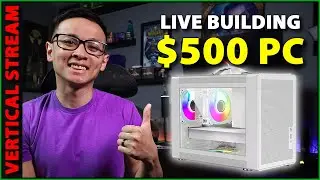 🟢 Shorts Stream: Building the white $500 Power Train P60 PC!