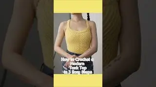 How to Crochet a Modern Tank Top in 3 Easy Steps #crochet #crochettutorial #crochetpattern #diy
