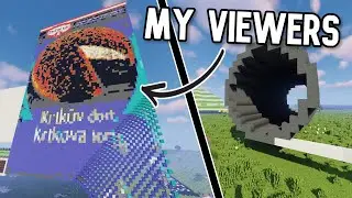Domino in Minecraft but my viewers build it