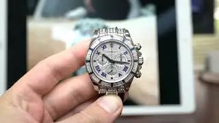 Rolex White Gold Factory Original Diamond and Sapphire Daytona 116599 Watch Review Boca Raton