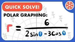 Graphing the Polar Equation r=6/(2sinθ-3cosθ) | JK Math