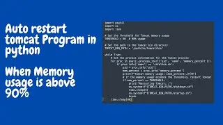 DECODE|Tomcat auto restart program in python. When memory usage is 90%.