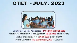 CTET notification ।। July session ।। Last date 26th May😊
