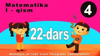 4-sinf Matematika 22-dars. Mavzu: Ma`lumotlarni taqdim etish usullari