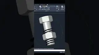 Nut and Bolt in AutoCAD 3D 