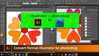 How to convert the illustrator format to photoshop with the layer | tutorial89