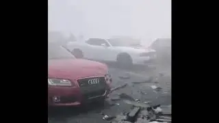 Pileup! Accidents in Abu Dhabi UAE, 40 Vehicles Involved