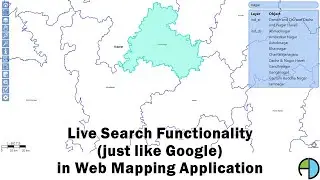 Live Search Functionality in Web Mapping Application