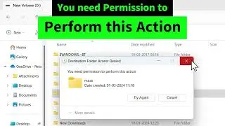 FIX: Destination Folder Access Denied. You Need Permission to Perform this Action in Windows 10/11