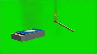 match fire effect in green screen