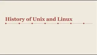 History of Unix and Linux