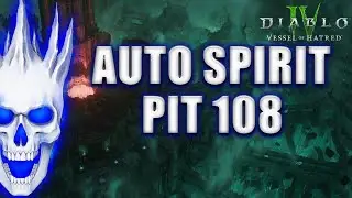 Auto Spirit Necro Pit 108 Clear | Diablo 4 Necromancer Season 6 Build #skulm #diablo4 #necromancer