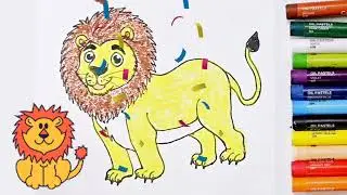 How to color a Lion 🦁| Lion coloring for beginners