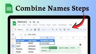 How to combine first and last names in Google Sheets