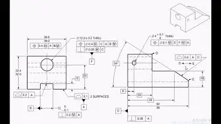 Creo GD&T drawing tutorial with example
