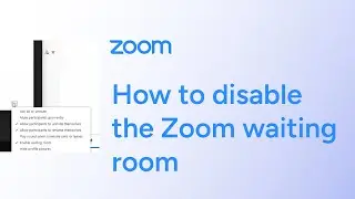 How to disable the Zoom waiting room